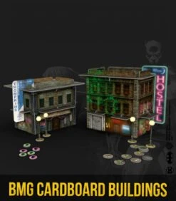 Batman Miniature Game Cardboard Buildings