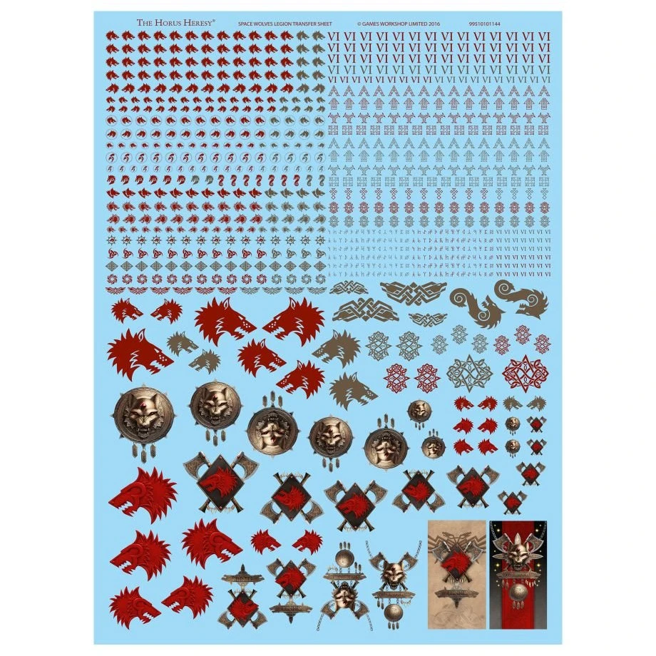 Space Wolves Legion Transfer Sheet 1 Space Wolves Legion Transfer Sheet